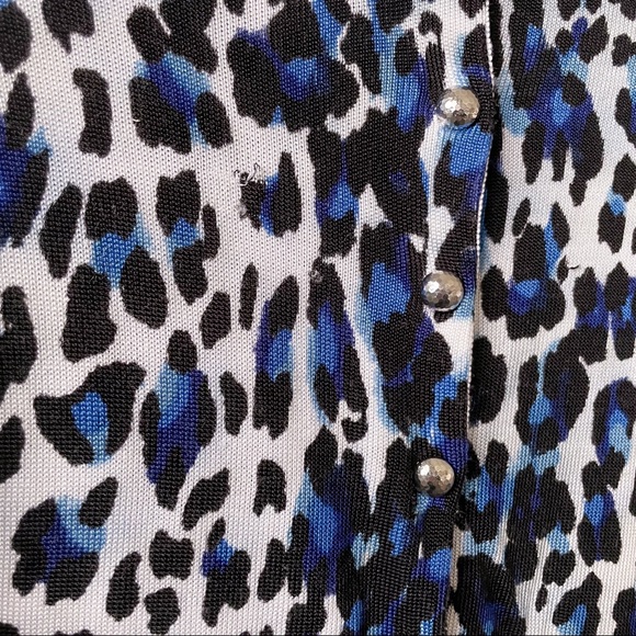 White House Black Market Button Up Leopard Blouse - Picture 4 of 13